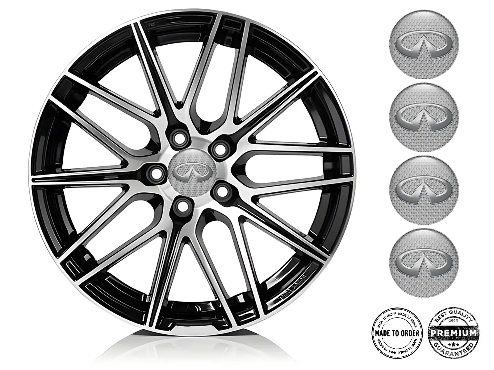 Infiniti Style Autocollant Bombé Logos Roue Premium